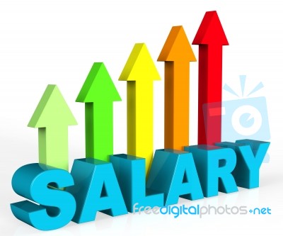 Increase Salary Indicates Position Growing And Interview Stock Image