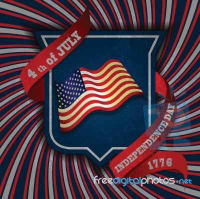Independence Day Shield Stock Image