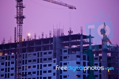 Industrial Construction Site Stock Photo