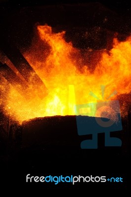 Industrial Flame Stock Photo