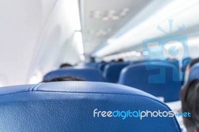 Inside The Plane Blurred Technic Stock Photo