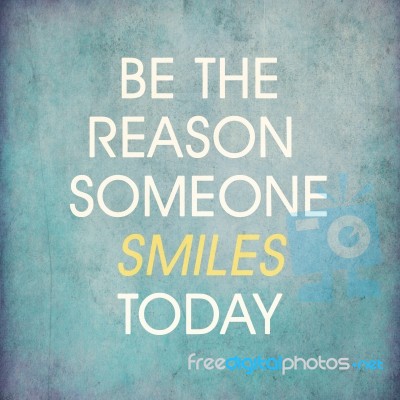 inspirational quote on blue