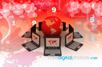 international computer network Stock Image