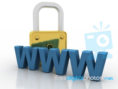 Internet With Lock Stock Image
