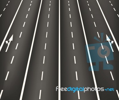 Intersection highway road Sign Stock Image
