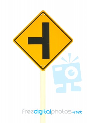 Intersection Traffic Sign Board Stock Photo
