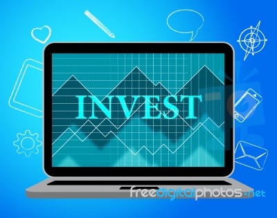 Invest Online Shows Processor Computer And Pc Stock Image