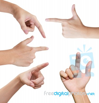 Isolated Hands In Variety Style Stock Photo