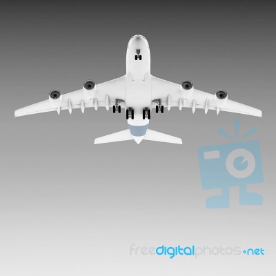 Isolated Passenger Aircrafts Stock Image