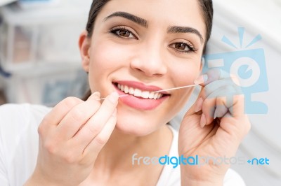 It's Help Me For Cleaned Teeth Stock Photo