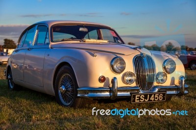Jaguar Mk 2 Saloon Parked At Goodwood Stock Photo