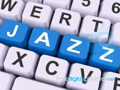 Jazz Key Shows Concert Orchestra Or Music Stock Image