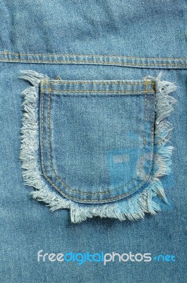 Jeans Pouch Stock Photo