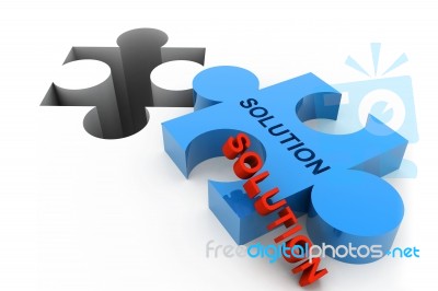 Jigsaw Puzzle Solution Stock Image