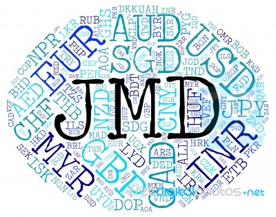 Jmd Currency Indicates Jamaican Dollar And Coin Stock Image
