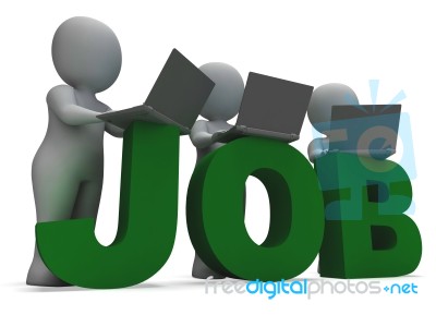 Job Online Showing Web Employment Search Stock Image