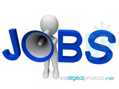 Jobs Hailer Shows Job Ads Recruitment And Vacancies Stock Image
