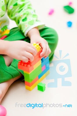 Kid Play Plastic Toy Stock Photo
