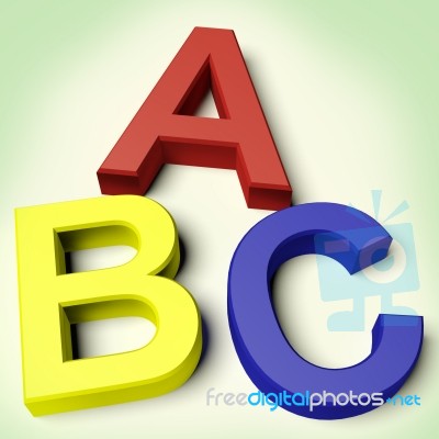 Kids Letters Spelling Abc Stock Image