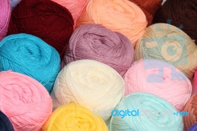 Knitting Wool Stock Photo