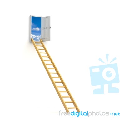Ladder To Heaven Door Stock Image