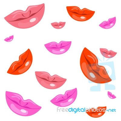 Lady Lips Stock Image