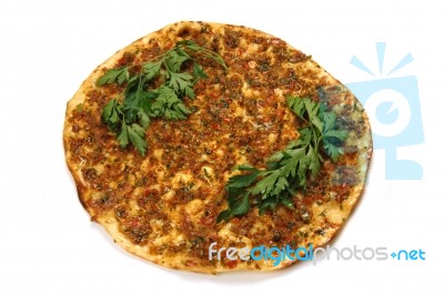 Lahmacun - Turkish Pizza Stock Photo