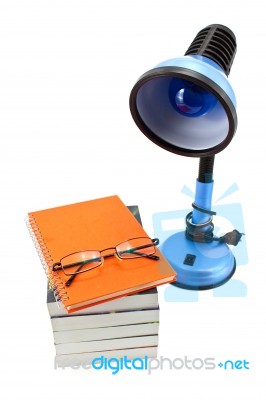 Lamp And Book Stock Photo