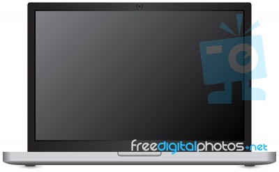 Laptop Computer Isolated Stock Image