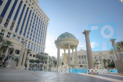 Las Vegas, Feb 3: Caesar Palace Hotel Temple Pool In Las Vegas, Stock Photo