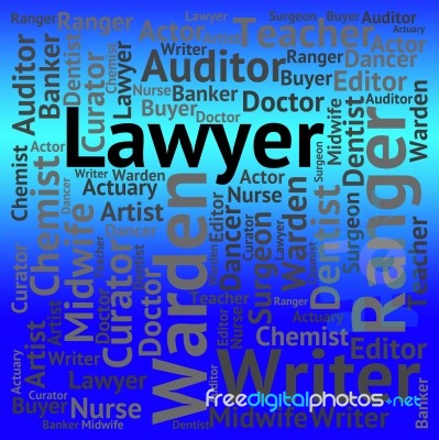 Lawyer Job Shows Legal Practitioner And Advocate Stock Image