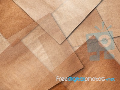 Layers Of Old Brown Paper Stock Photo