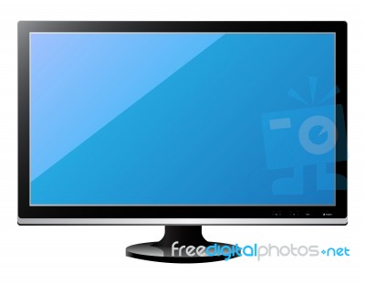 Lcd/led Television Isolated Stock Image