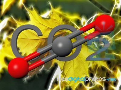 Leaf And Carbon Atom Stock Image