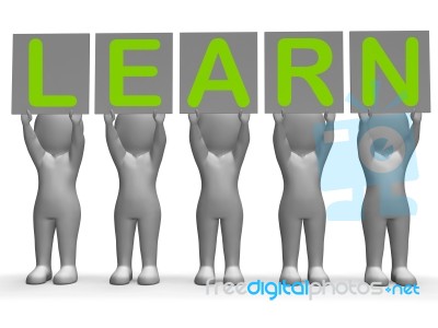 Learn Banners Shows Training Lessons And Education Stock Image