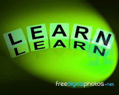 Learn Dice Show Education Studying And Learning Stock Image