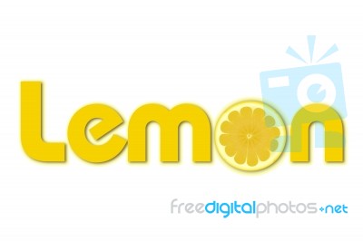 Lemon Text Stock Image