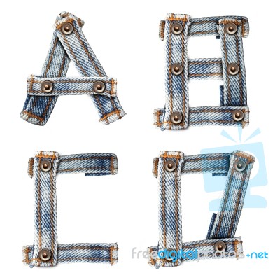 Letter Of Jeans Alphabet  Stock Photo
