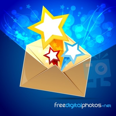Letter With Stars Stock Image