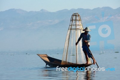 Life At Inle Lake, Myanmar Stock Photo