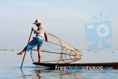 Life At Inle Lake, Myanmar Stock Photo