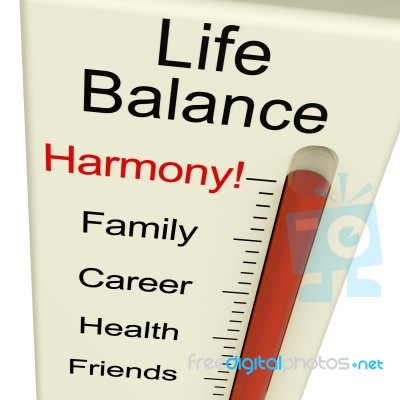 Life Balance Harmony Meter Stock Image