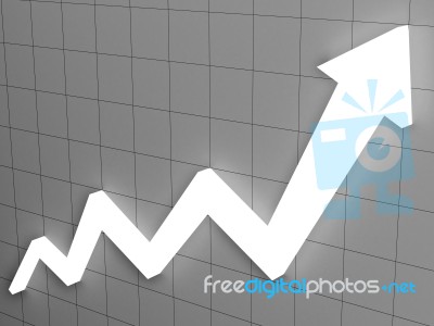 Light Arrow Graph Stock Image