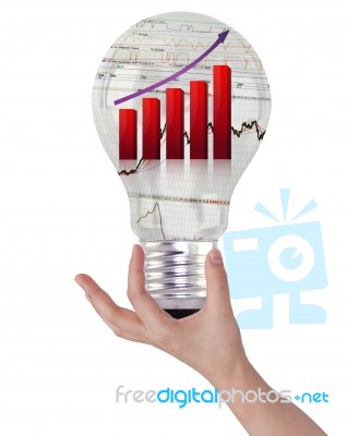Light Bulb On Hand Stock Image