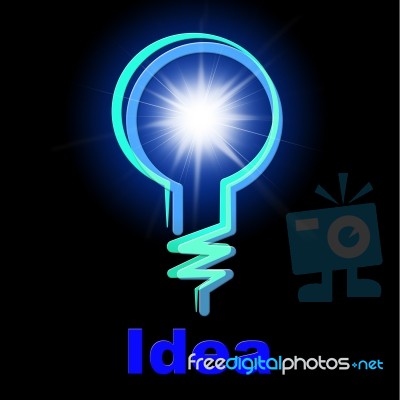 Light Bulb Represents Lightbulb Idea And Creativity Stock Image