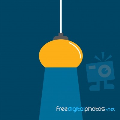 Light Flat Icon   Illustration  Stock Image