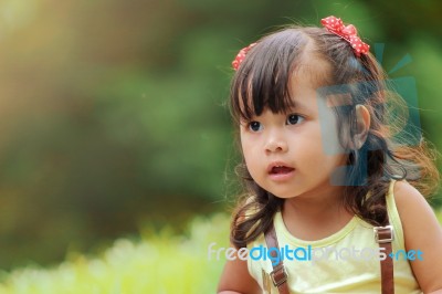 Little Asian Girl Stock Photo
