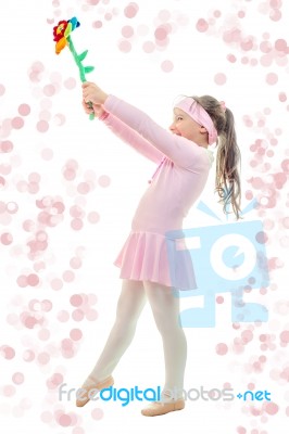 Little Ballerina Dance Stock Photo