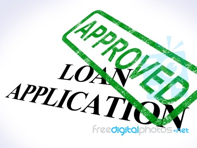 Loan Application Approved Seal Stock Image