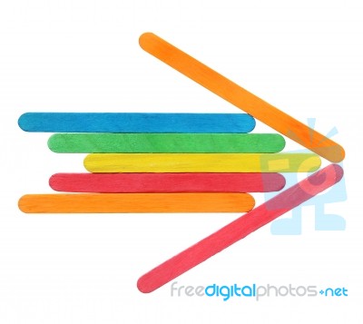 Lollipop Stick Arrow Stock Photo